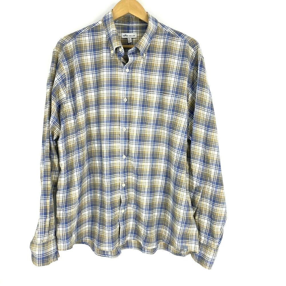 Peter Millar Crown Shirt Plaid Mount Pearl